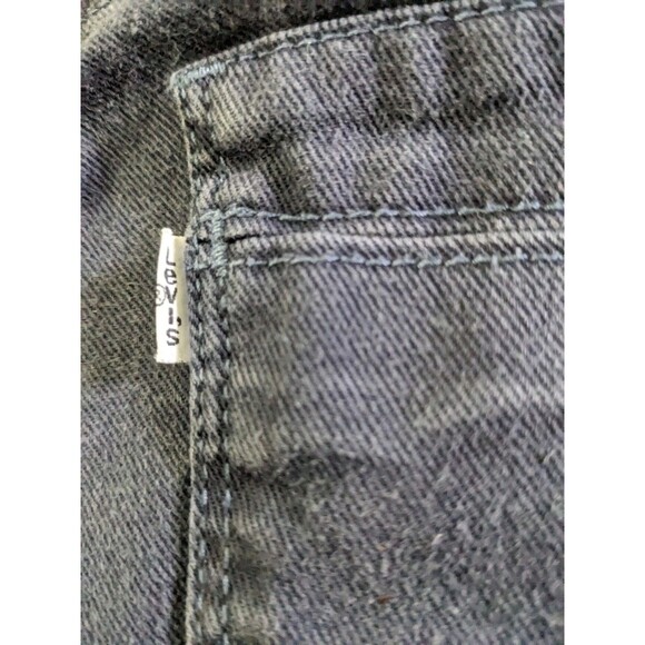 Y2K Style Levi's Jeans Womens 12 Boot Cut Flared Cotton Dark Blue Denim Pants - Picture 12 of 14